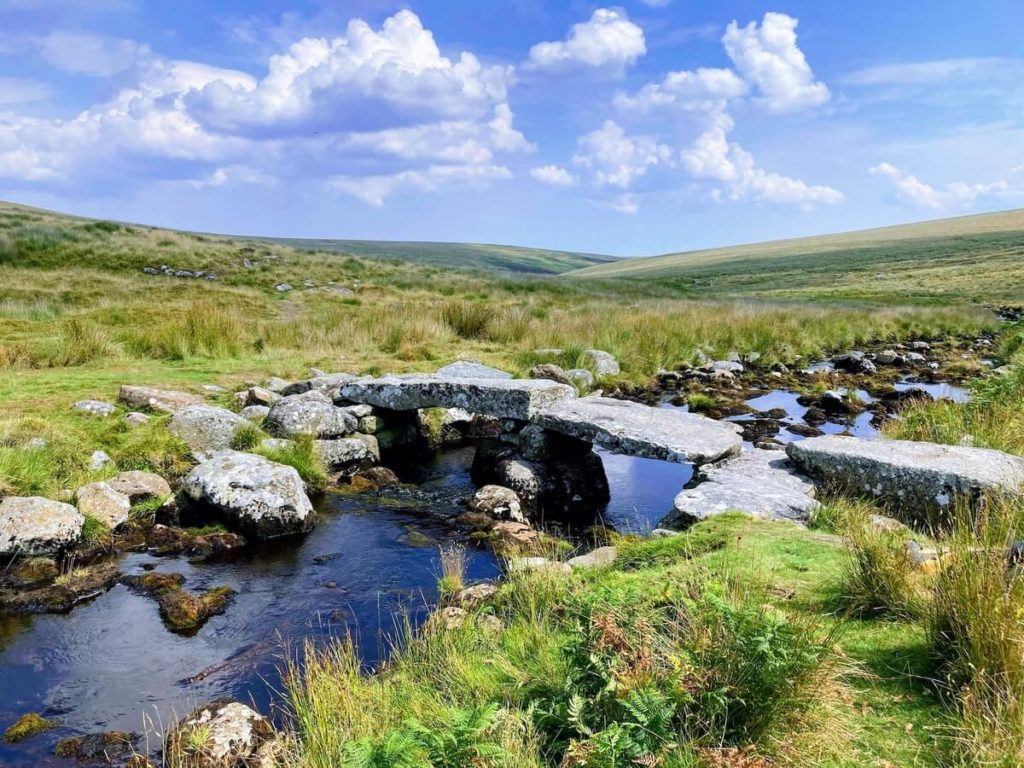 This image shows the view of someone wild camping in Dartmoor which is now banned.