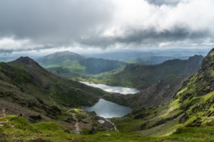 Landscape of Snowden, one of the best wild camping spots in snowdonia